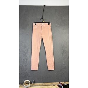 L'Agence Jeans Womens 26 Pink Skinny Pants High Rise Stretch Ankle Cotton Blend